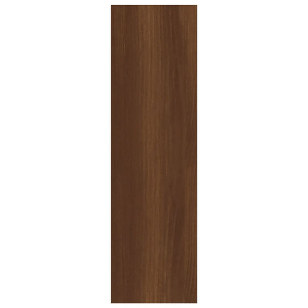 Seinähylly ruskea tammi 75x16x55 cm tekninen puu