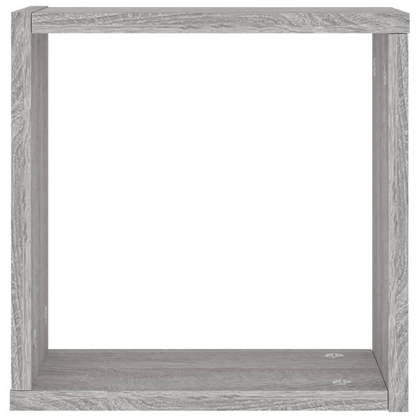 Harmaa sonoma wall cube hyllyt Annemona 30x15x30cm (4 kpl)