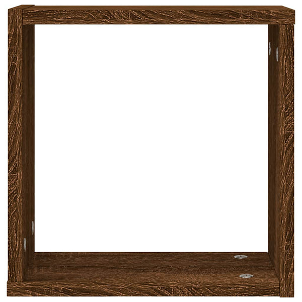 Ruskea tammi kuutioseinähyllyt Annemona 30x15x30cm (4 kpl)