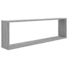 Seinäkuutiohyllyt 2 kpl harmaa Sonoma 100x15x30 cm tekninen puu