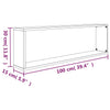 Seinäkuutiohyllyt 2 kpl harmaa Sonoma 100x15x30 cm tekninen puu