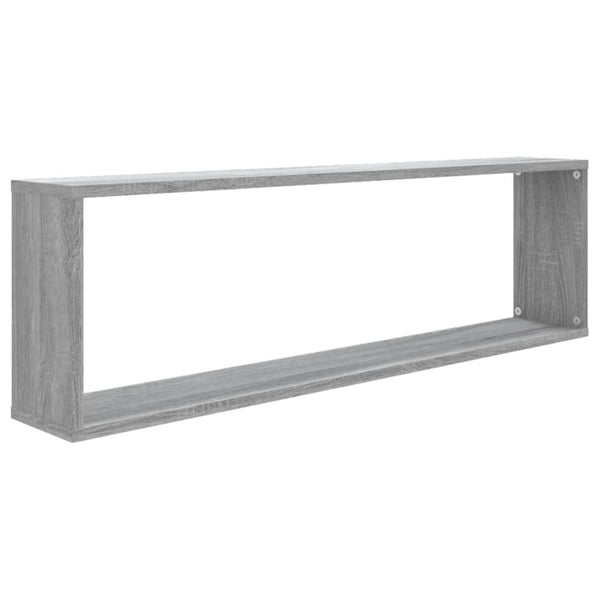Harmaa seinäkuutiohyllyt Nelucu 100x15x30cm (4 kpl sonoma puinen)