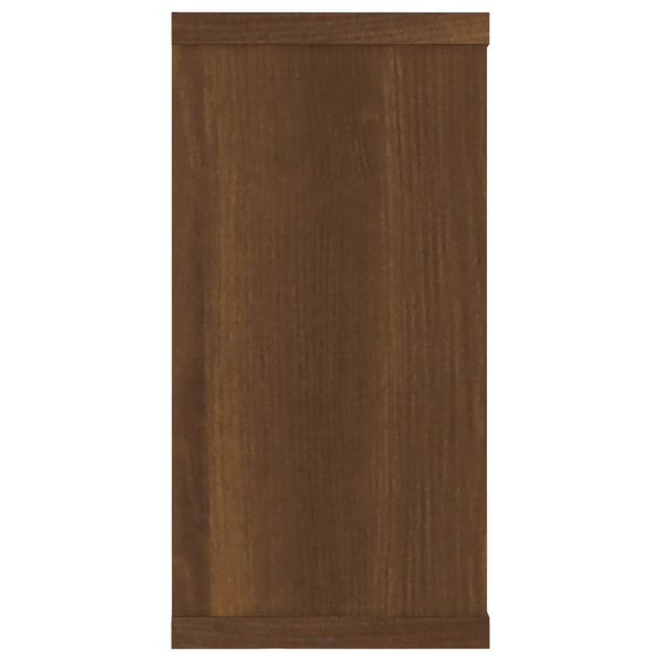 Seinäkuutiohyllyt 2 kpl ruskea tammi 100x15x30 cm tekninen puu