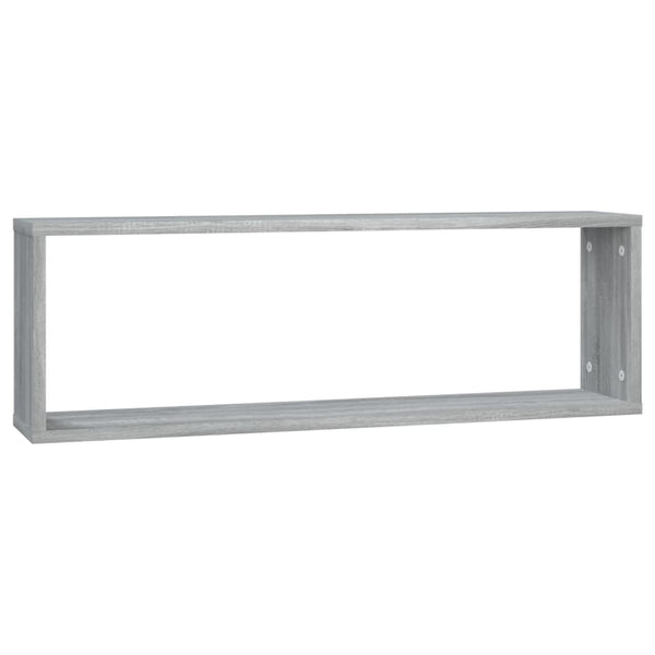 Seinäkuutiohylly 4 kpl harmaa Sonoma 80x15x26,5 cm tekninen puu