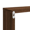 Seinäkuutiohyllyt 2 kpl ruskea tammi 80x15x26,5 cm tekninen puu