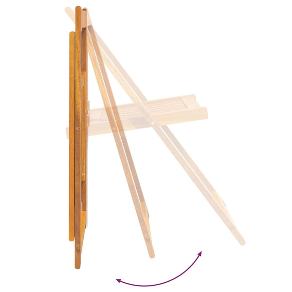 Kokoontaitettavat puutarhatuolit 4 kpl täysi akasiapuu