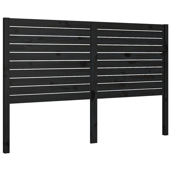 Sängynpääty musta 126x4x100 cm täysi mänty