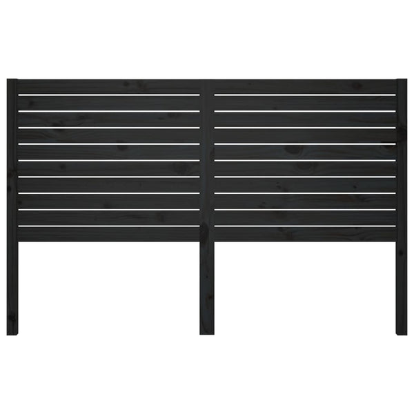 Sängynpääty musta 126x4x100 cm täysi mänty