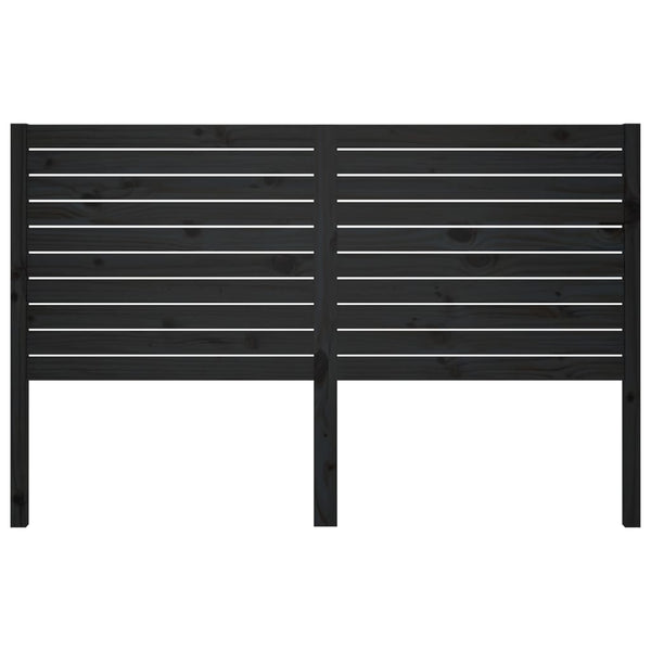 Sängynpääty musta 166x4x100 cm täysi mänty