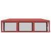 Juhlateltta 8 verkkosivuseinää punainen 3x9 m HDPE