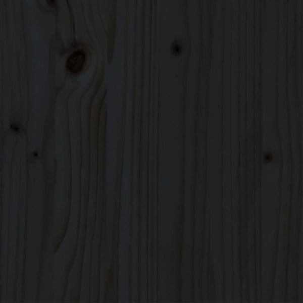 Sängynrunko musta täysi mänty 200x200 cm