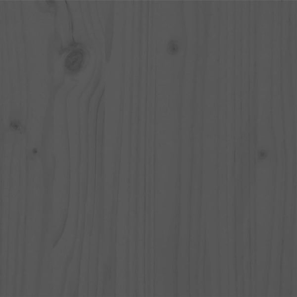 Sängynrunko harmaa täysi puu 200x200 cm