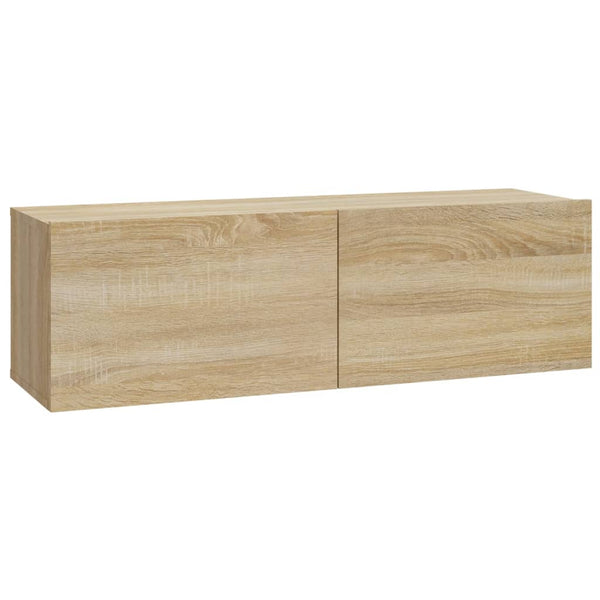 TV-seinäkaapit 2 kpl Sonoma-tammi 100x30x30 cm tekninen puu