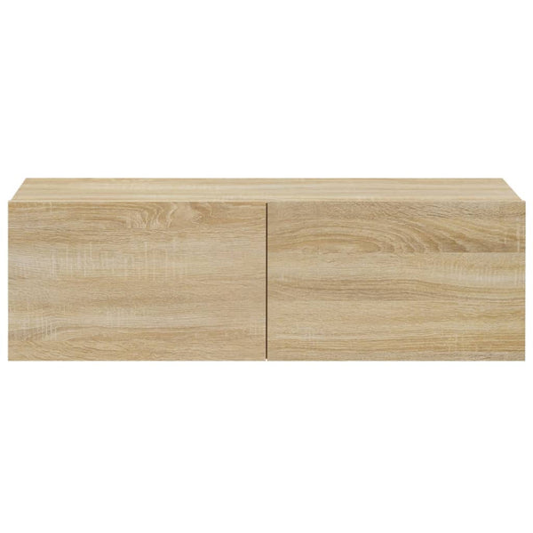 TV-seinäkaapit 2 kpl Sonoma-tammi 100x30x30 cm tekninen puu