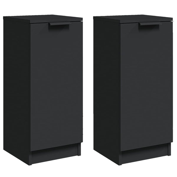 Senkit 2 kpl musta 30x30x70 cm tekninen puu