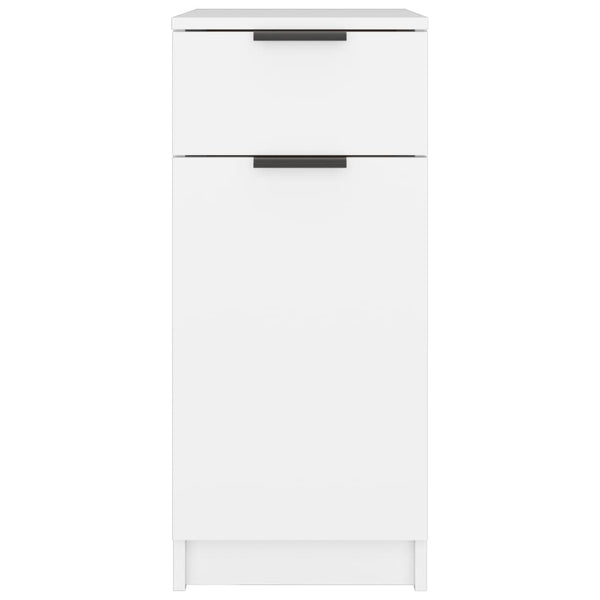 Pöytäkaappi valkoinen 33,5x50x75 cm tekninen puu