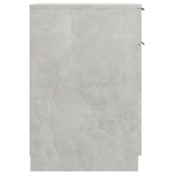 Pöytäkaappi betoninharmaa 33,5x50x75 cm tekninen puu