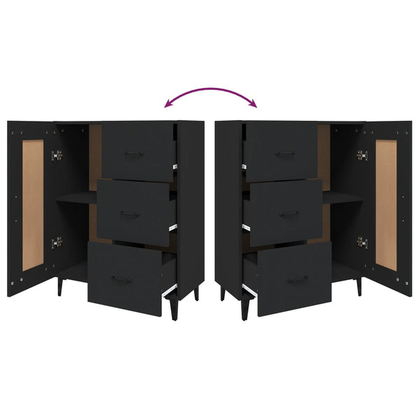 Senkki musta 69,5x34x90 cm tekninen puu
