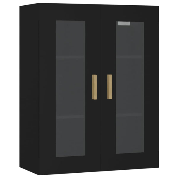Riippuva seinäkaappi musta 69,5x34x90 cm
