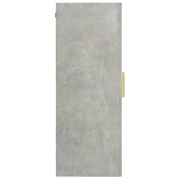 Riippuva seinäkaappi betoninharmaa 69,5x34x90 cm