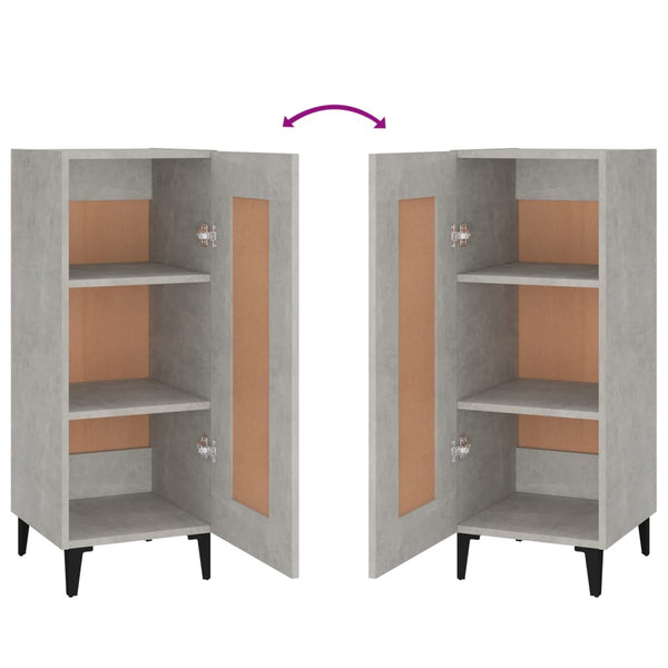 Senkki betoninharmaa 34,5x34x90 cm tekninen puu