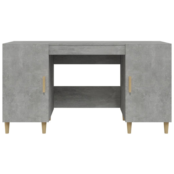 Työpöytä betoninharmaa 140x50x75 cm tekninen puu