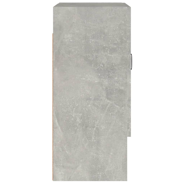 Seinäkaappi betoninharmaa 60x31x70 cm tekninen puu