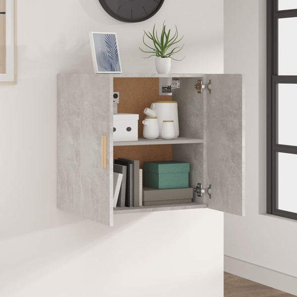 Seinäkaappi betoninharmaa 60x30x60 cm tekninen puu