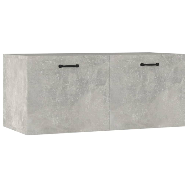 Seinäkaappi betoninharmaa 80x36,5x35 cm tekninen puu