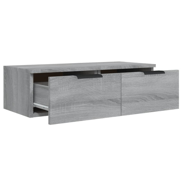 TV-seinäkaappi harmaa Sonoma 68x30x20 cm tekninen puu