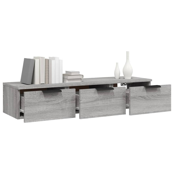 Seinäkaappi harmaa Sonoma 102x30x20 cm tekninen puu