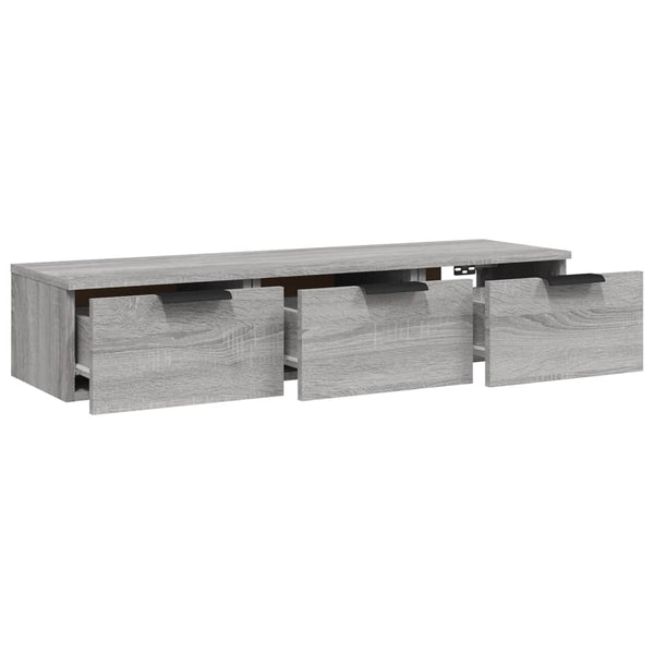 Seinäkaappi harmaa Sonoma 102x30x20 cm tekninen puu
