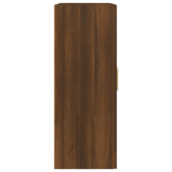 Seinäkaappi ruskea tammi 69,5x32,5x90 cm tekninen puu