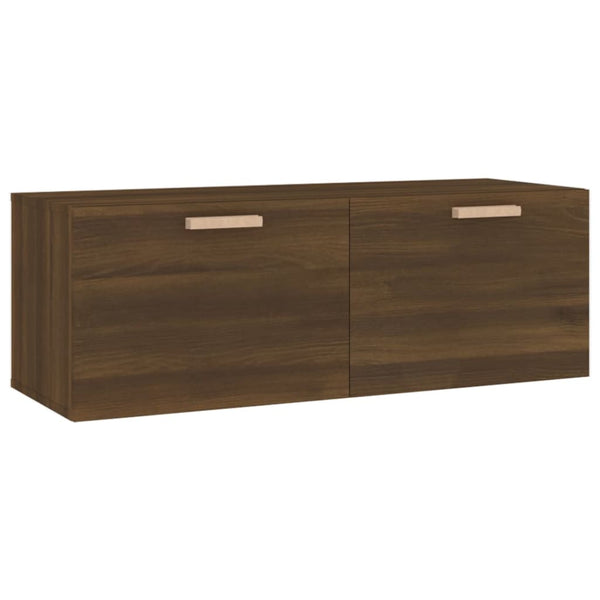 Seinäkaappi ruskea tammi 100x36,5x35 cm tekninen puu