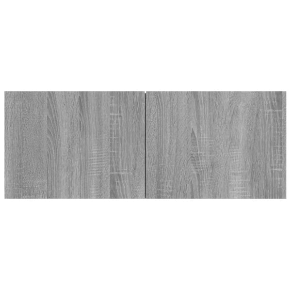TV-seinäkaapit 2 kpl harmaa Sonoma 80x30x30 cm tekninen puu