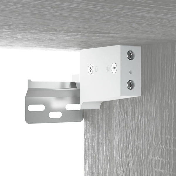 TV-seinäkaapit 2 kpl harmaa Sonoma 80x30x30 cm tekninen puu