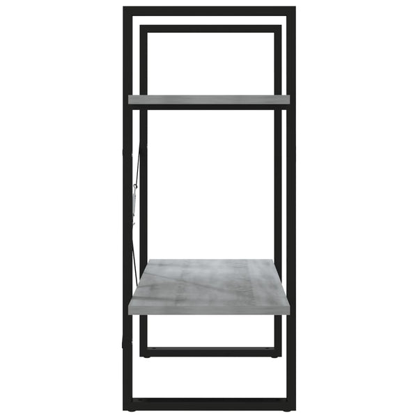 2-kerroksinen Kirjahylly harmaa Sonoma 60x30x70 cm tekninen puu