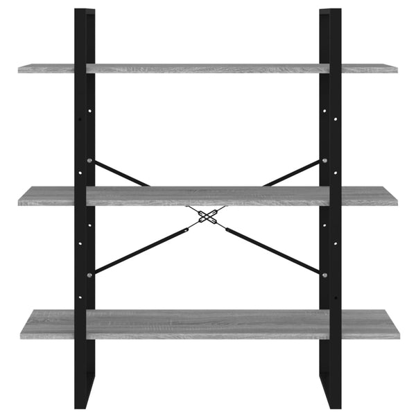 Kirjahylly harmaa Sonoma 100x30x105 cm tekninen puu