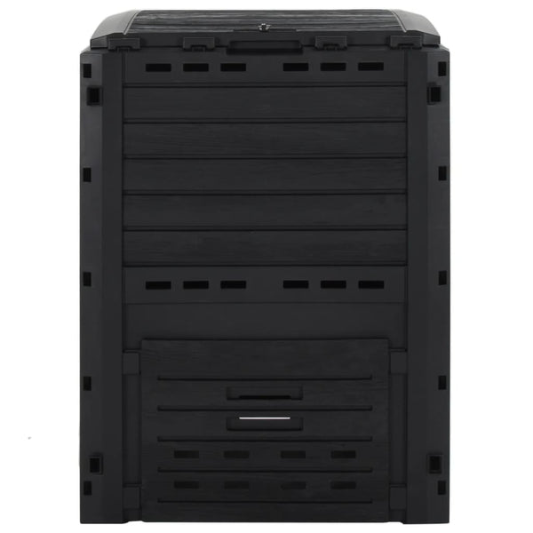 Puutarhakompostori musta 280 l polypropeeni