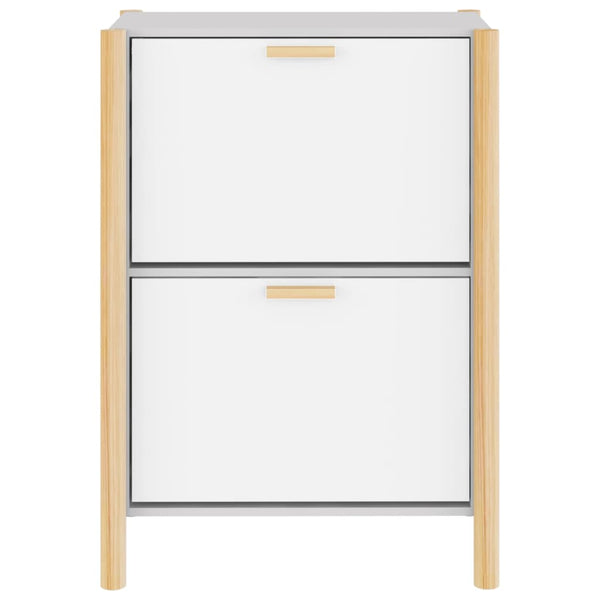 Kenkäkaappi valkoinen 57,5x33x80 cm tekninen puu