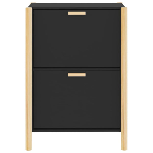 Kenkäkaappi musta 57,5x33x80 cm tekninen puu