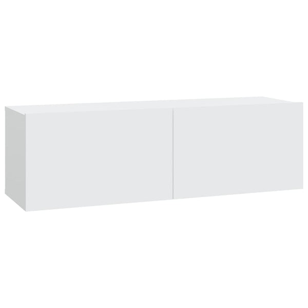 TV-seinäkaapit 4 kpl valkoinen 100x30x30 cm