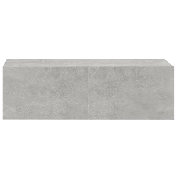 TV-seinäkaapit 4 kpl betoninharmaa 100x30x30 cm