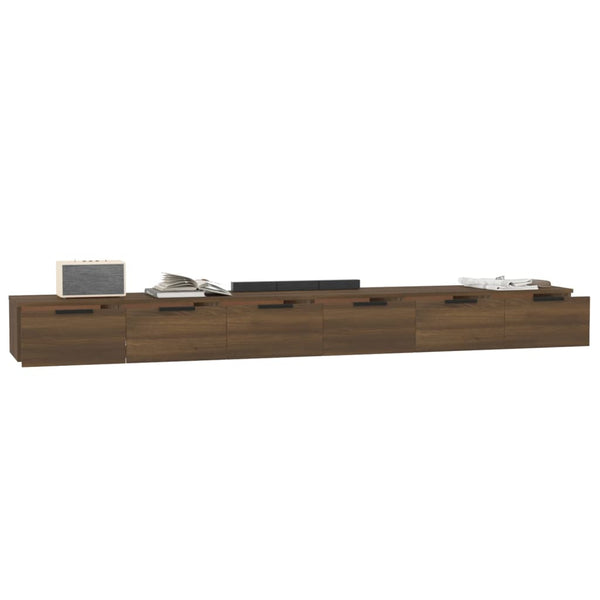 Seinäkaapit 2 kpl ruskea tammi 102x30x20 cm tekninen puu