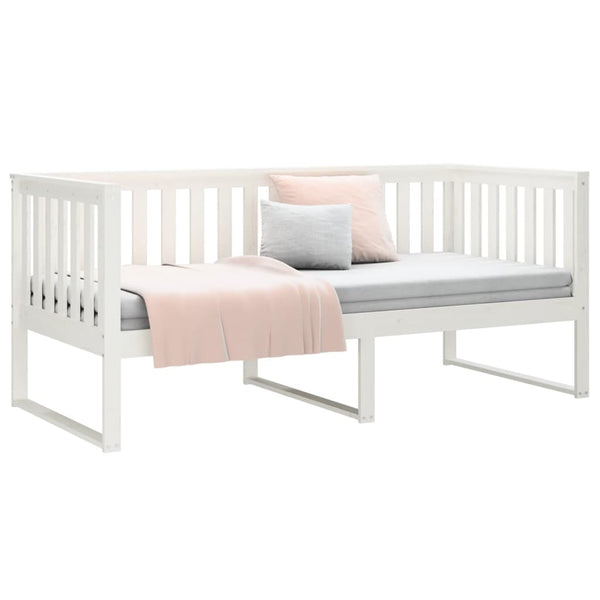 Valkoinen päiväsänky ilman patjaa Fiodora 100x200cm (massiivipuumänty)