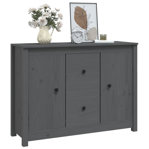 Senkki harmaa 100x35x74 cm täysi mänty