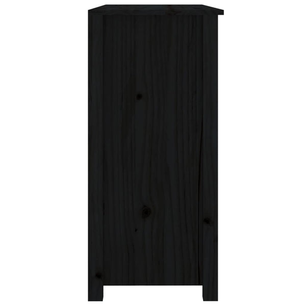 Senkki musta 100x35x74 cm täysi mänty