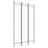 3-paneelinen Tilanjakaja valkoinen 120x200 cm kangas