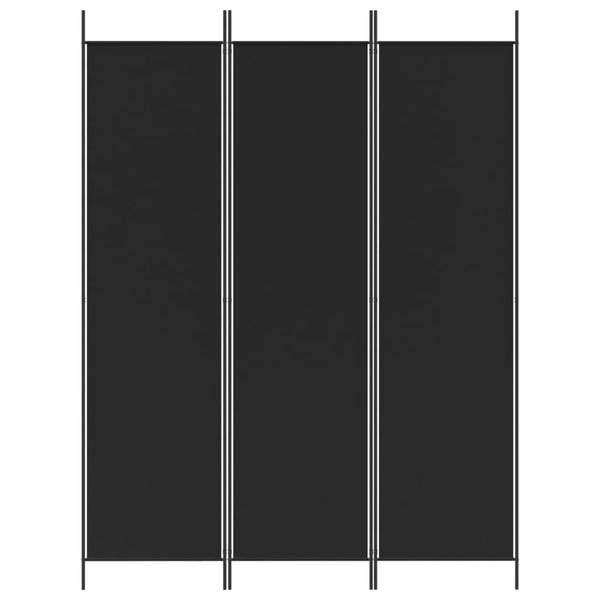 3-paneelinen Tilanjakaja musta 150x200 cm kangas