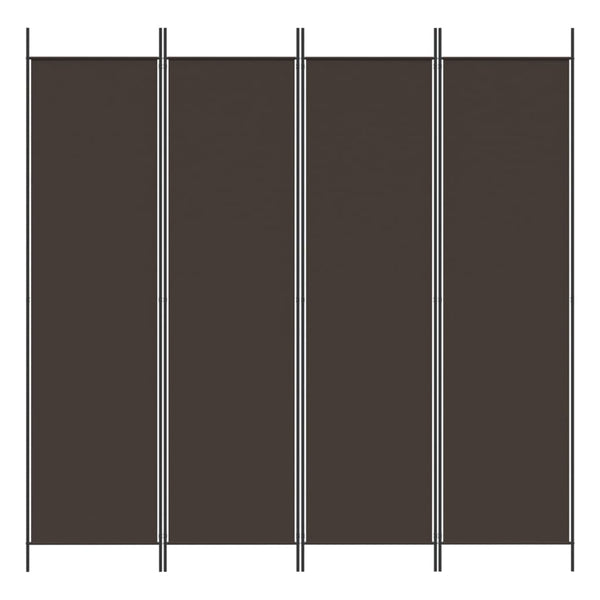 4-paneelinen Tilanjakaja ruskea 200x200 cm kangas